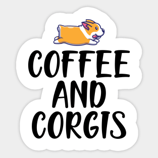 Coffee and corgis Sticker